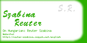 szabina reuter business card